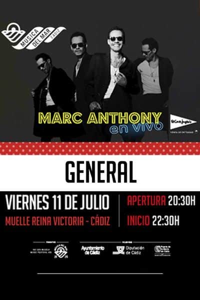 Marc Anthony – Música del Mar – Cádiz en Cadiz