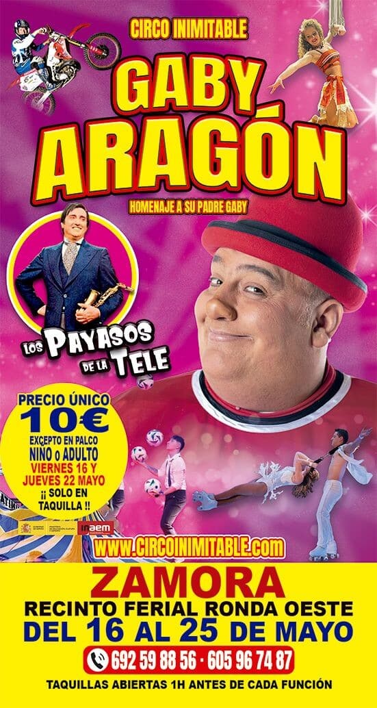 Circo Inimitable con Gaby Aragón en Zamora