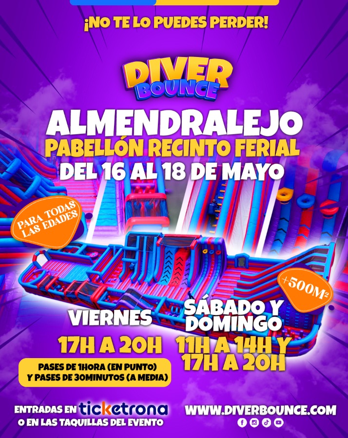 DIVERBOUNCE en ALMENDRALEJO del 16 al 18 de mayo