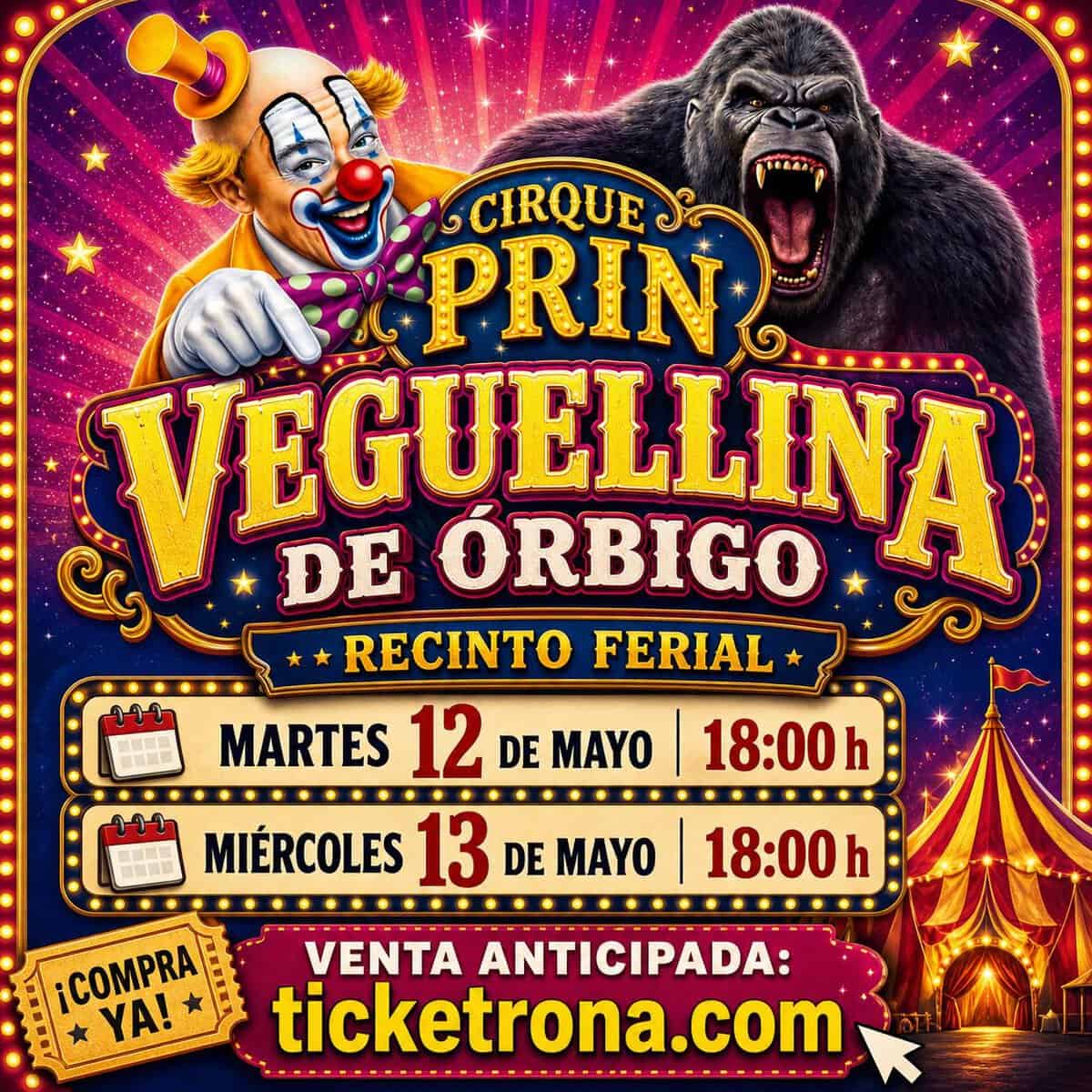 Consigue tus entradas para CIRCO PRIN en Veguellina de Órbigo