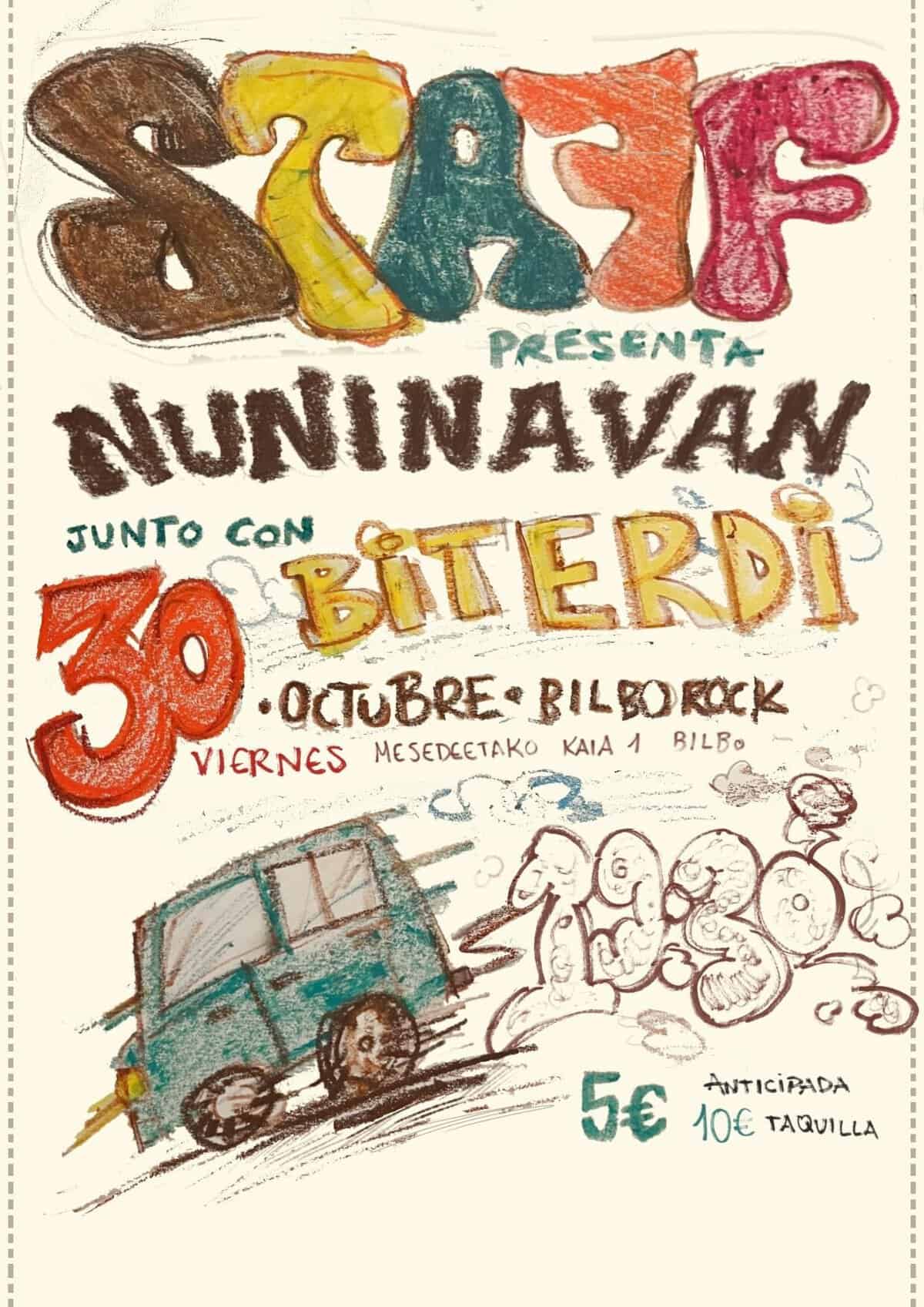 STAFF + Biterdi (Presentación nuevo disco STAFF: Nun In A Van) en Bilbao
