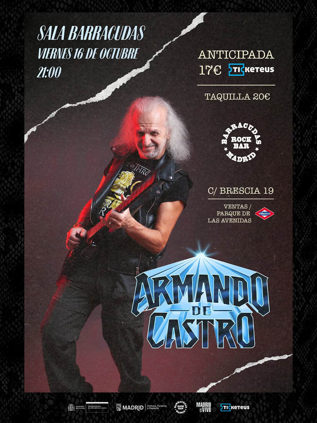 ARMANDO DE CASTRO EN BARRACUDAS ROCK BAR en Madrid