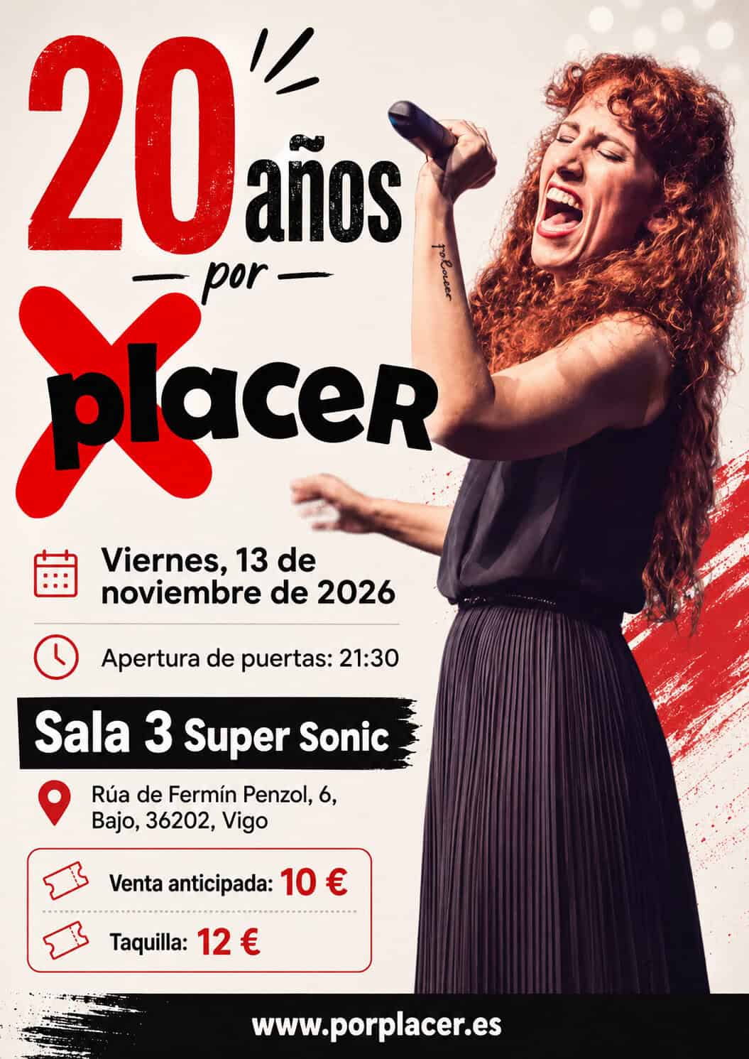 Concierto Por Placer 20 aniversario en Vigo