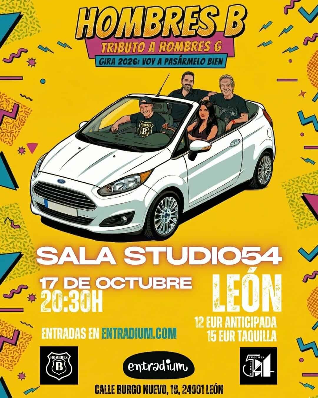 HOMBRES B en León Tributo a Hombres G