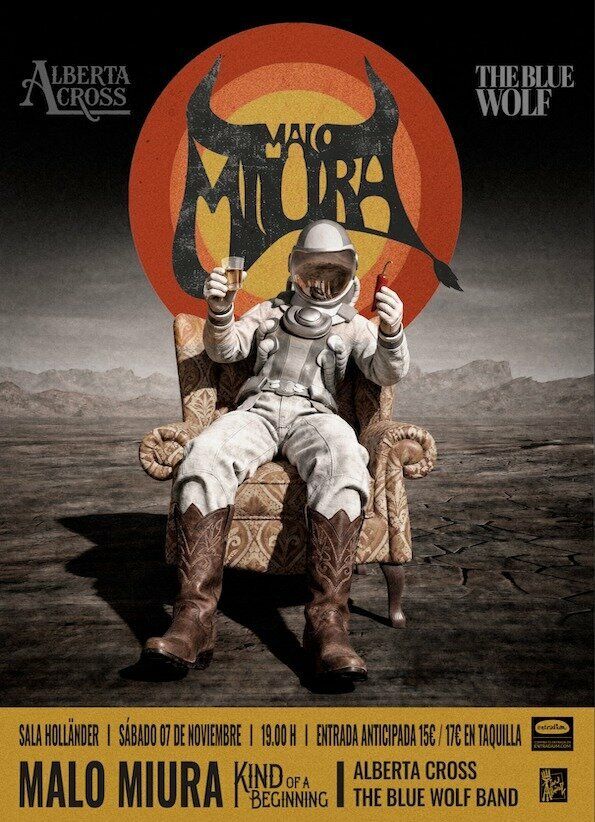 MALO MIURA + ALBERTA CROSS (SOLO) + THE BLUE WOLF BAND en Sevilla