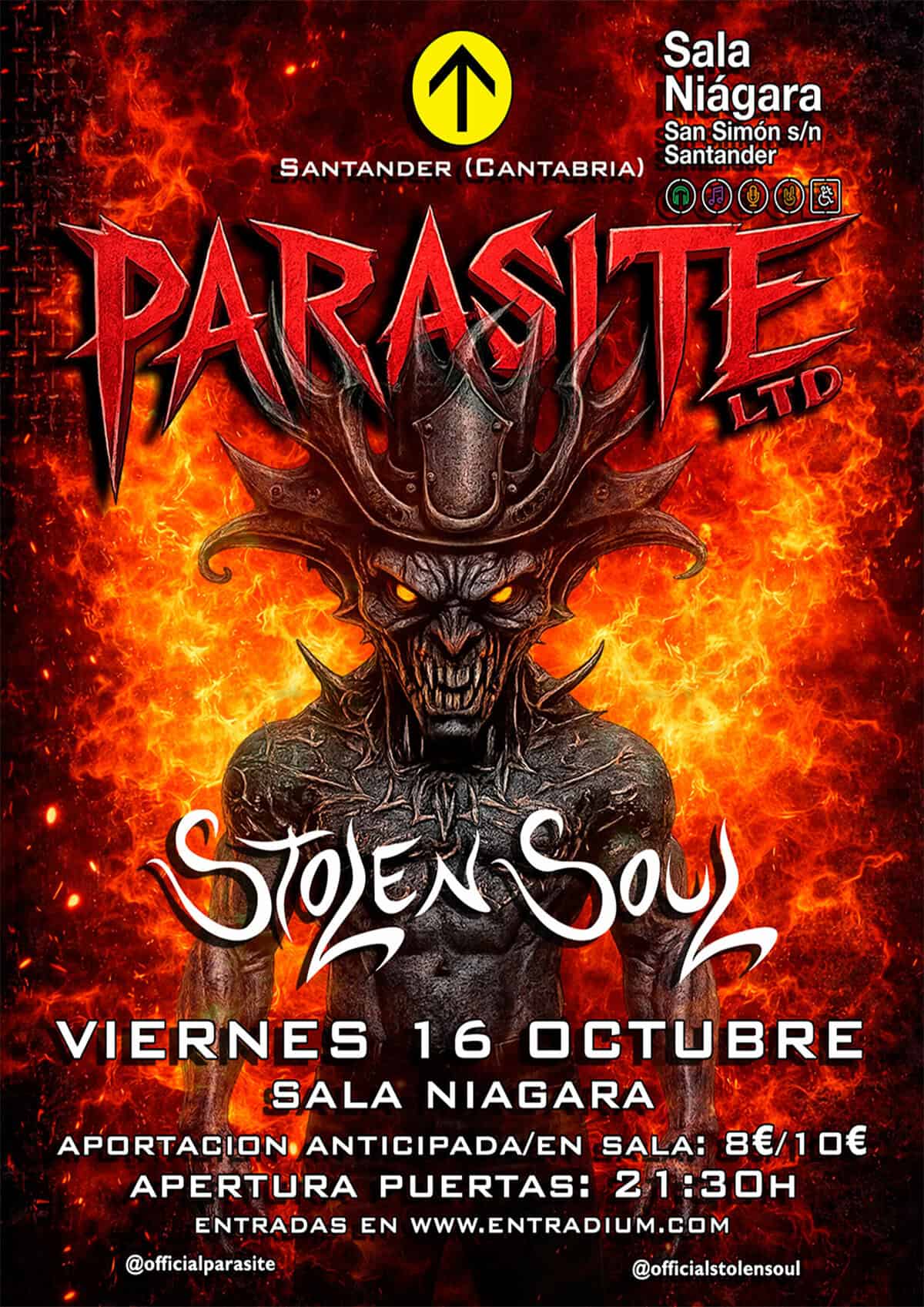 PARASITE LTD + STOLEN SOUL en Santander